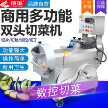 羚珑 切菜机商用全自动多功能切菜器土豆切片切丝切丁机商用封闭式学校酒店食堂用电动蔬菜切菜机 数控切菜机【切丝片丁段】