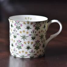 英式古典轻奢咖啡杯陶瓷精致欧式下午茶茶骨 小雏菊 升级版把手描金