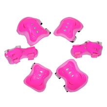 健儿（jianer） 健儿儿童骑行护具 3-8岁可调节 蓝色粉红色护具套装 粉色