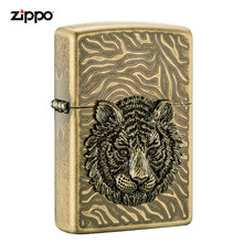 美国进口 之宝（zippo） 防风煤油打火机不含油 ZBT-1-4 虎睛 品牌直供原装正版