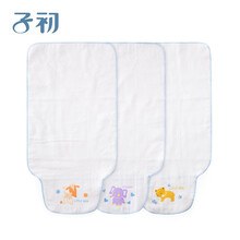 子初 婴儿宝宝吸汗巾儿童纱布隔汗巾幼儿园垫背巾 M码 3条装