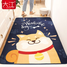大江 入户门垫家用进门门厅脚垫玄关防滑垫耐磨垫子门口地垫地毯 柴柴犬100*150cm