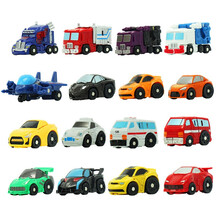 通天晓 变形玩具金刚口袋威将Q版猎战迷你汽车大黄蜂擎天威震通天晓铁皮 随机8款