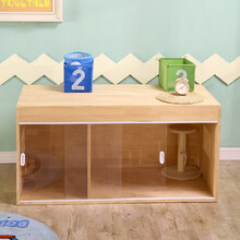 萌神实木猫柜猫别墅猫窝猫笼猫产房猫舍宠物柜猫咪寄养展示柜宠物用品大型猫柜猫公寓透气保温猫咪繁殖产房 80*60*60标准款