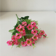 仿真米兰丁香花满天星绢花假花塑料花束花客厅装饰摆放小野花 玫红色