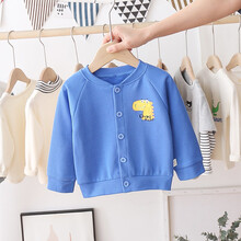 哈兜儿幼儿开衫上衣1-3岁男宝宝春秋儿童衣婴儿春装小童童装5女童外套 蓝色恐龙 110