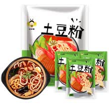 超市	小彩蜂土豆粉 湿粉条 东北鲜土豆粉 方便速食（含酱料） 318g*3袋