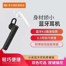 小米（MI） 小米蓝牙耳机青春版5.0 耳麦耳塞迷你无线运动耳机 小米蓝牙耳机青春版4.0【黑色】