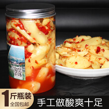 湘西特产新鲜酸辣生姜湖南剁椒酸姜腌姜四川泡姜嫩姜瓶装罐装500G