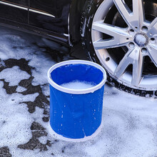 派乐特 多功能折叠水桶洗车桶 车用收纳桶钓鱼桶 汽车用品 11L