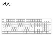 ikbc87机械键盘游戏电脑外设笔记本cherry樱桃轴有线办公C104正侧刻可选 C104白色有线104键 静音红轴