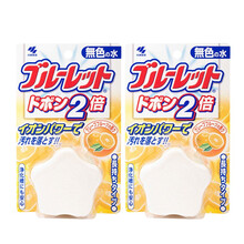 小林制药（KOBAYASHI）日本进口洁厕块厕所马桶去异味除污垢蓝泡泡洁厕宝水箱用洁厕灵 组合装 水果味120g*2块