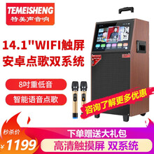 特美声QX08-65户广场舞音响移动KTV带显示屏幕WiFi触摸屏K歌 8寸+2支金属调频话筒+U盘+大礼包