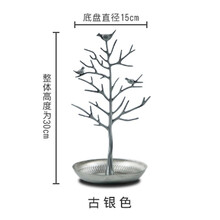 意境菜创意餐具个性不规则圣诞水果树酒店酒吧ktv果盘水果拼盘架 铁艺水果树-古银色