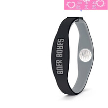 防静电手环情侣平衡能量手环负离子运动硅胶抗手疲劳篮球防辐射防静电腕带链 黑灰色