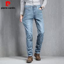 皮尔卡丹（pierre cardin）2021牛仔裤男夏季轻薄款英伦商务休闲微弹透气舒适修身长裤22040浅蓝色 31