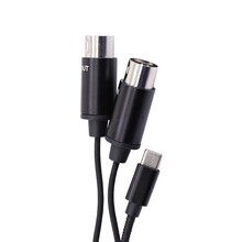 青歌 五针5针MIDI转USB Type-C线转MIDI线安卓苹果电脑线MacBook MIDI转Type-C线 黑色 1.8米
