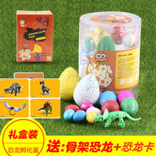 2021新款恐龙蛋孵化蛋泡大膨胀变形水养仿真动物创意礼物可泡水儿童小玩具 桶装大小混12个装+恐龙卡