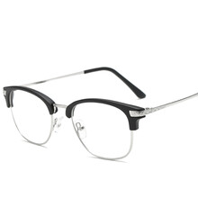 RNRN 薛之谦同款眼镜框男潮流半框近视眼镜女带度数成品近视100-600度韩版素颜圆形 砂黑银腿 定制非球1.56防辐射