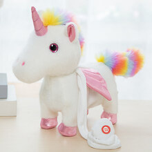 喝奶甜甜汪 儿童电动毛绒玩具狗狗舔舔旺走路会叫会唱歌跳舞马羊仿真小狗机器狗女孩 1905(白色小马) 72首歌曲+学说话+调音量+电池版