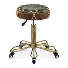 美容凳子剪发大工椅包邮旋转升降理发店美容院专用美发美甲凳滑轮吧台椅升降靠背圆凳带轮转椅美容凳旋转家用 红色