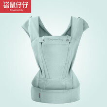 袋鼠仔仔 多功能婴儿背婴带 宝宝背袋 母婴用品 儿童背带卫衣款 绿色