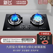 燃气灶双灶煤气灶嵌入式天然气灶液化气炉灶台式家用猛火灶具 标配款 九腔鸳鸯猛火 官方+全国联保(天然气)