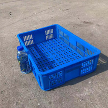 加厚塑料筐周转筐长方形储物筐工厂收纳筐蔬菜筐水果筐塑料周转箱 拾喜猫 140筐外60.5*43*15 蓝色