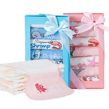 云朵宝宝（YUNDUOBAOBAO）吸汗巾垫背巾宝宝婴儿纯棉0-1-3岁儿童幼儿园隔汗巾4-6岁 海洋粉色4层 XL