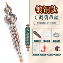 民族葫芦丝乐器初学者C调降B调小学生专业演奏型紫竹胡芦丝儿童 镀铜款C调+盒子+送好礼