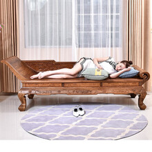 匠人塘红木家具非洲鸡翅木（学名：非洲崖豆木）罗汉床实木 贵妃床单人床塌 中式家用床榻贵妃美人榻午觉床 贵妃榻左 长234*宽80*高81(坐高48)CM