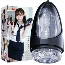 震动飞机杯手办男用自慰器全自动抽插夹吸口交杯阴茎阴经阴径按摩器生殖器鸡鸡降低敏感度脱敏延时环震动套 桥本有菜真人吸吮飞机杯