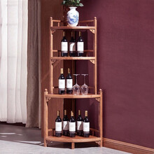 和家安 红木家具非洲花梨（学名：刺猬紫檀）三角柜 实木边柜间厅柜酒柜酒架餐边柜储物柜 三角柜