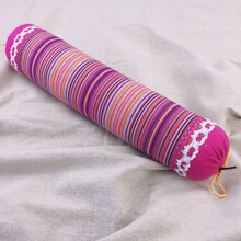 山楂籽颈椎枕棒棒枕头劲枕头颈椎压迫神经专用枕头止鼾圆形-花睡神 玫红色山楂籽 填充