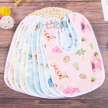 风海有夏婴儿水晶绒围嘴春夏防水卡通围兜新生儿春秋按扣口水巾宝宝食饭兜 男宝10条 多种图案 送男宝袜子一双