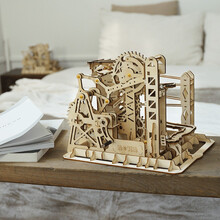 若客（ROKR）立体拼图模型机械轨道球云梯木质diy手工儿童拼装积木拼插玩具拼图成人生日礼物
