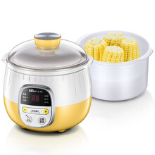 小熊（Bear） 电炖锅隔水炖盅煲汤锅煲粥熬粥锅燕炖甜品宝宝辅食锅燕窝机陶瓷DDZ-B08C1 0.8L陶瓷内胆+1L蒸笼