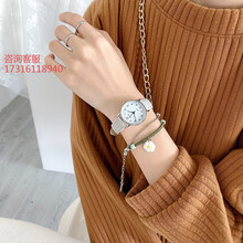 公务员考试专用手表男女初高中学生简约机械潮流高考电子石英可第 逢考必过 白面灰皮带小号女+进口机芯+终身质保