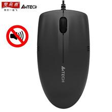 双飞燕（A4TECH）静音有线鼠标办公家用鼠标游戏台式机笔记本电脑USB变速有线鼠标N-810FX 双飞燕OP-530NS 黑色【静音版】