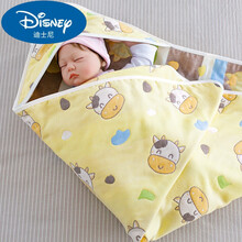 【春季上新】迪士尼旗舰官方店品质牛宝宝纯棉纱布抱被初生新生婴儿包被包裹被产房包巾裹布春秋薄款 6层纯棉纱布抱被-牛宝宝 90x90cm