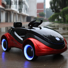 RGTC  儿童电动车四轮跑车女宝宝1/2/4岁充电玩具车男孩遥控汽车可坐人 烤漆酒红+全功能