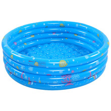 儿童决明子玩具沙池加厚套装宝宝海洋球池沙滩玩具挖沙游乐场小孩家用折叠围栏波波球池玩具工具沙子新年礼物 1米三环球池（裸池）+脚泵