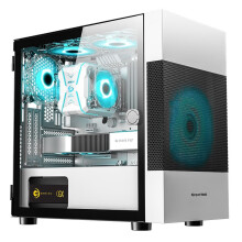 长城（GreatWall） 阿基米德系列机箱游戏办公电脑玻璃侧透机箱 阿基米德KM-1白色