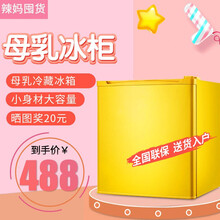 志高（CHIGO）50L小冰柜 单门小型全冷冻母乳柜 速效急冻迷你型储奶冷柜 家用冷冻箱 恒温冰箱 全冷冻母乳冷柜【柠檬黄】