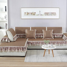 青苇 欧式沙发垫凉席御藤席 冰丝沙发垫套 夏季空调席沙发坐垫 70*180 1片装 咖色