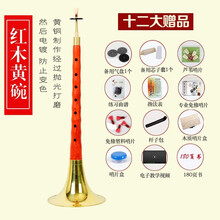 炎黄 精品红木黑檀乌木唢呐 ABCDF调民族乐器初学专业演奏配哨片 红木黄婉D+12配件