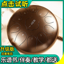 空灵鼓初学色空鼓忘忧儿童成人无忧鼓乐器12寸13音15音鲁儒SoarDove钢舌鼓 12寸13音古铜色+配件