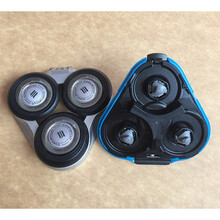 飞利浦电动剃须刀XZ5800 SW3700 SW5700 S5095 S5951刀头网片配件 一整套 国产刀头 银色 透明盖