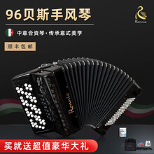 罗尼 emily 96 巴扬手风琴77键96BS传统低音成人专业演奏乐器初学考级乐器 黑色