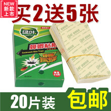 买2送5张 蟑螂粘板捕捉蟑螂器蟑螂贴粘板纸家用灭蟑螂药20张